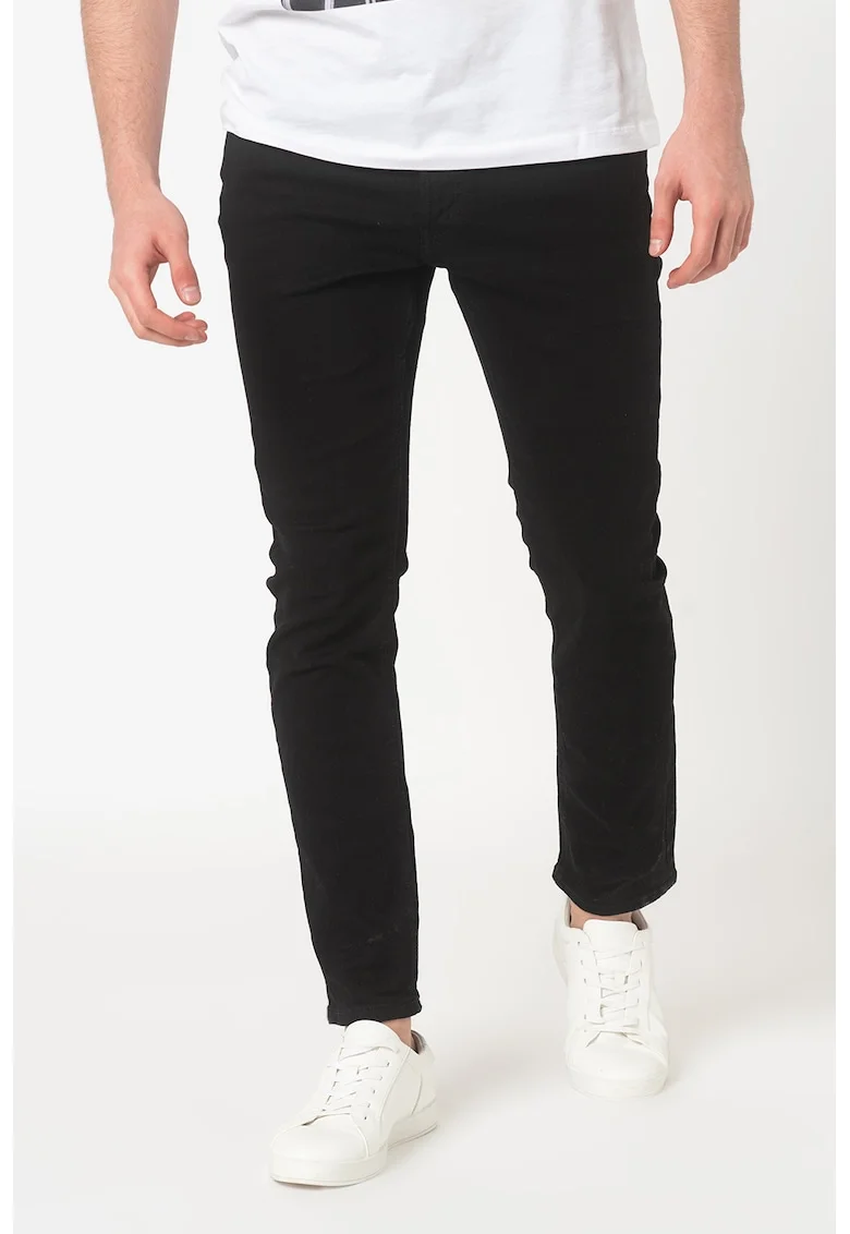Blugi slim fit cu 5 buzunare Glenn 029, Negru