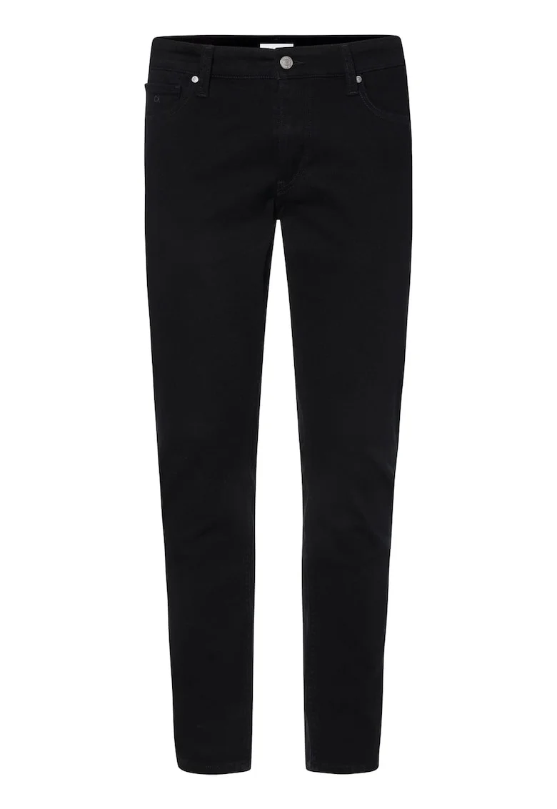 Blugi slim fit cu detalii logo, Negru