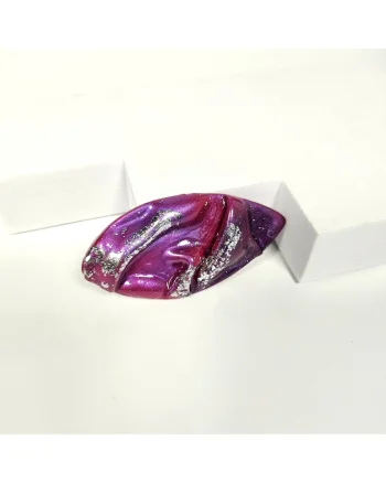 Brosa  Ellipse, lut polimeric si rasina epoxidica, multicolor, lucrata manual