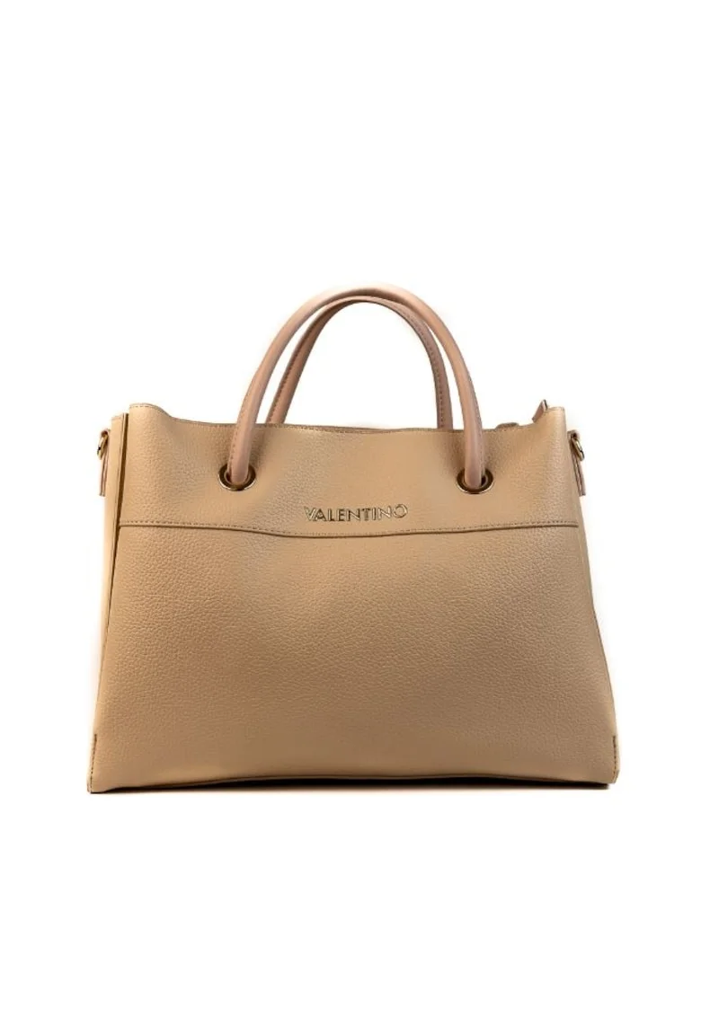 Geanta shopper pentru femei,  Alexia, culoare bej, piele ecologica, 34,5 x 26 x 15 cm
