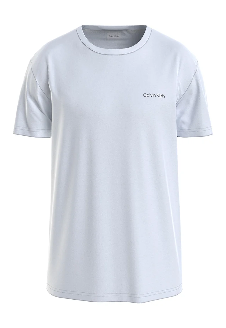 Tricou din bumbac cu decolteu la baza gatului