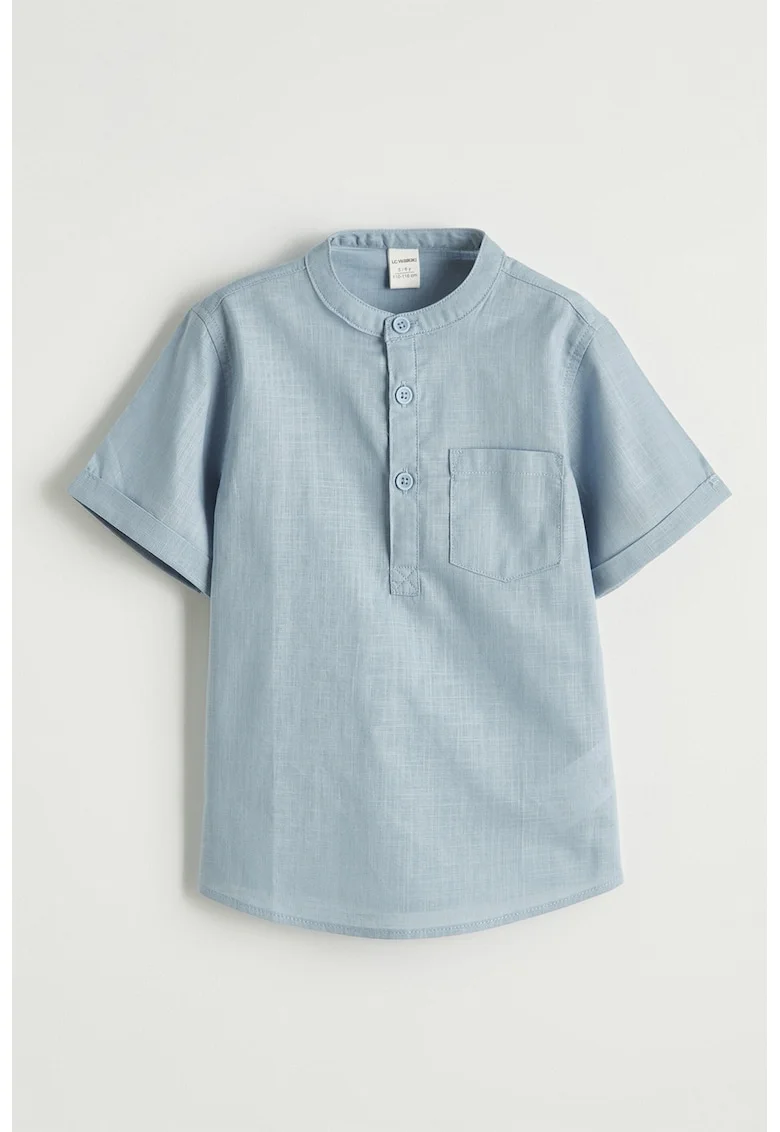 Tricou cu buzunar aplicat, Albastru glaciar