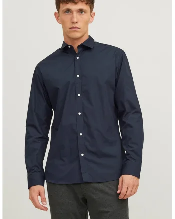 Camasa slim fit din amestec de bumbac