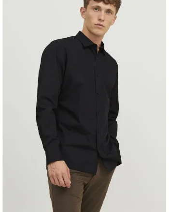 Camasa slim fit din amestec de bumbac