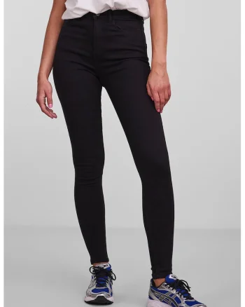 Blugi slim fit cu talie medie, Negru