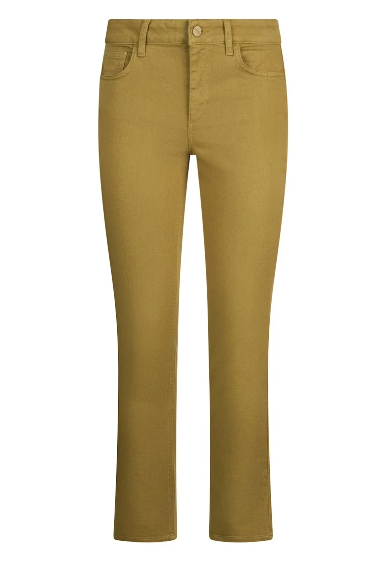 Blugi skinny cu talie inalta, Verde masliniu