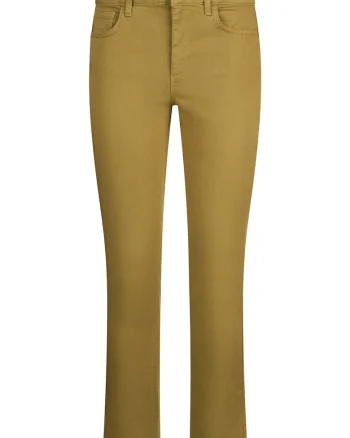 Blugi skinny cu talie inalta, Verde masliniu