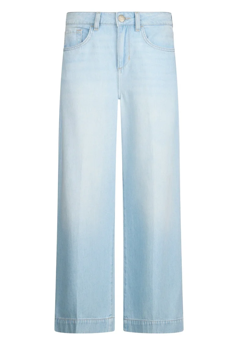 Blugi crop evazati, Albastru