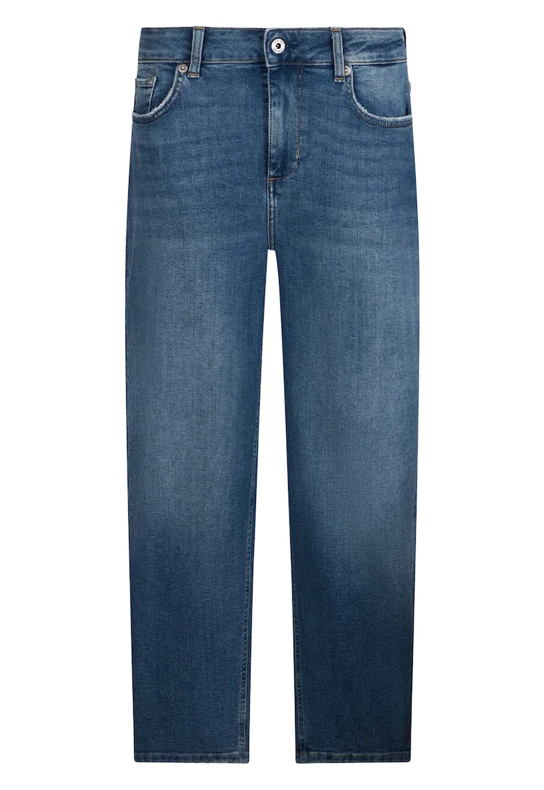 Blugi boyfriend cu aspect decolorat, Albastru
