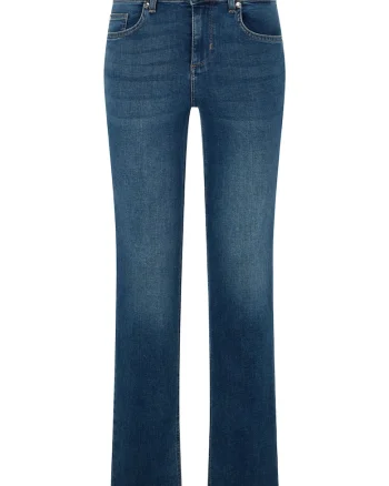 Blugi slim fit cu talie medie, Albastru