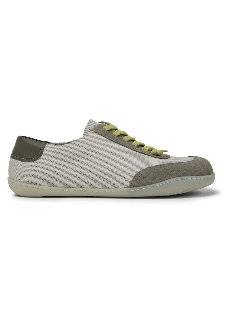 Pantofi casual cu insertii de piele intoarsa Peu Cami 8613, Alb