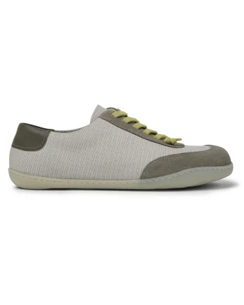 Pantofi casual cu insertii de piele intoarsa Peu Cami 8613, Alb