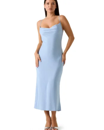 Rochie lunga uni, Albastru lavanda