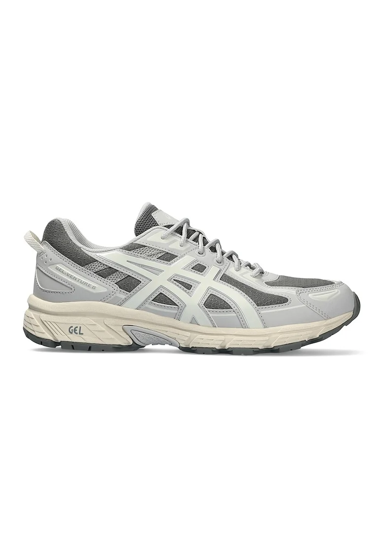 Pantofi sport Gel-Venture 6 de piele ecologica, Gri/Argintiu