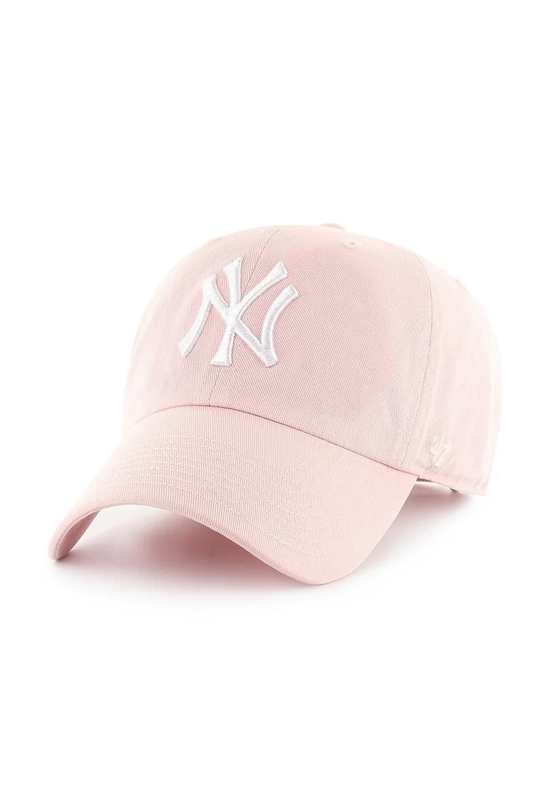 ’47, Sapca cu logo brodat New Yor Yankees, Alb/Roz deschis