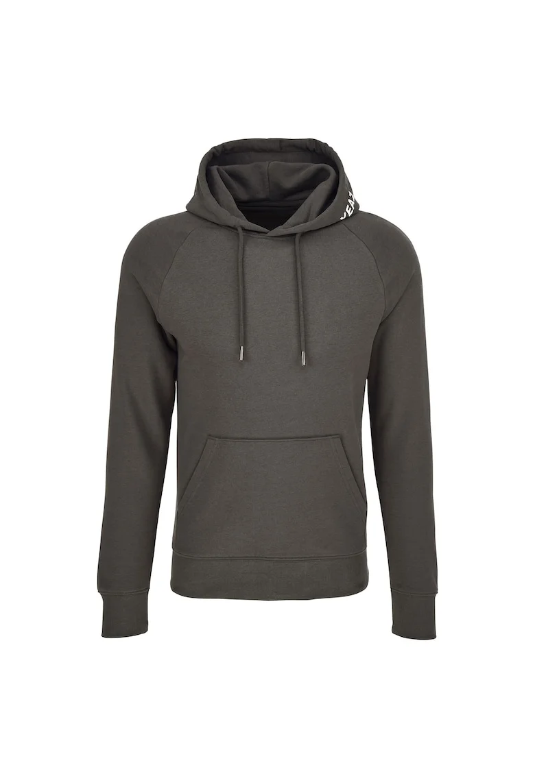 Hanorac unisex din amestec de bumbac organic cu imprimeu logo CUSHER 29543, Gri antracit