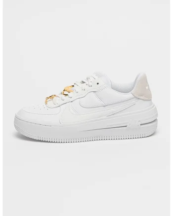 Pantofi sport din piele si piele ecologica Air Force 1, Alb