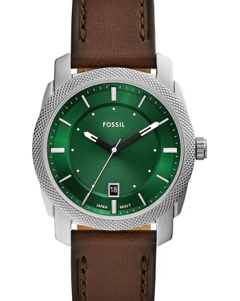 Ceas quartz cu o curea din piele, Maro