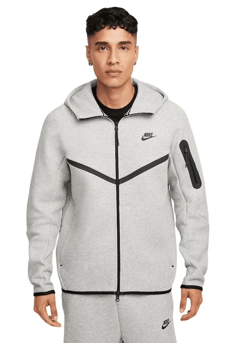 Hanorac cu fermoar si maneci raglan,