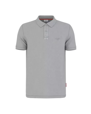 Tricou polo din amestec de bumbac organic, Gri deschis