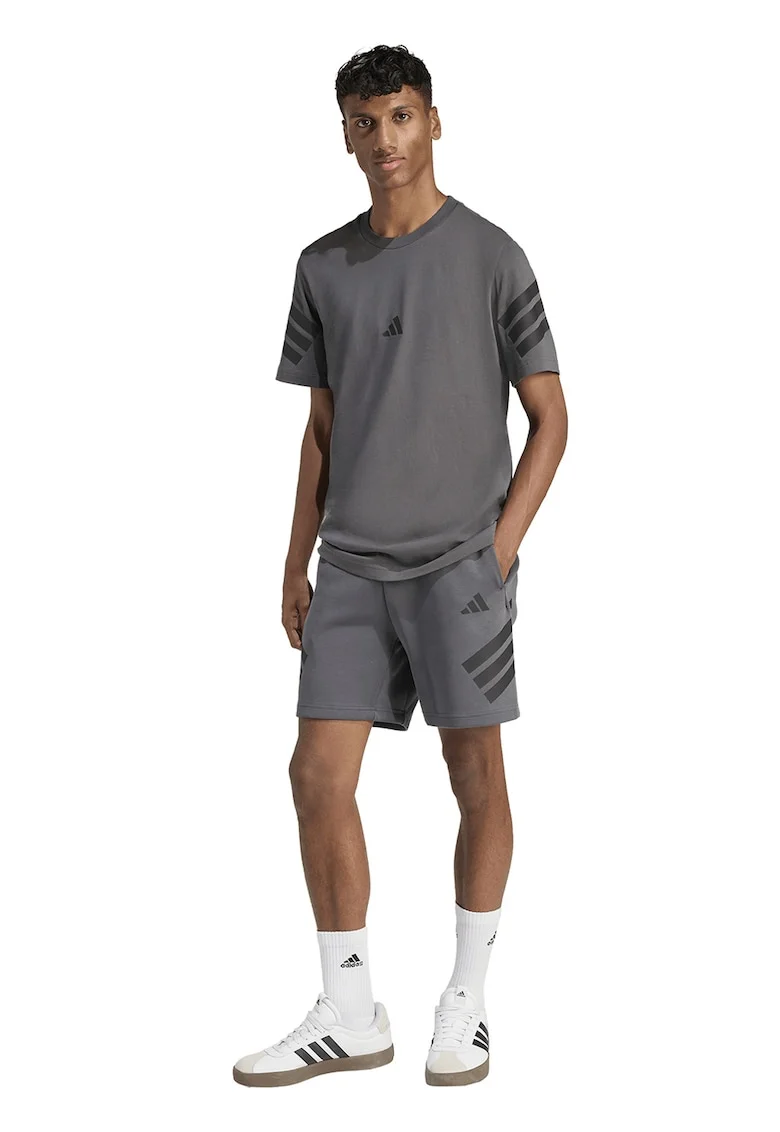 Tricou din bumbac cu 3 dungi Future Icons, Gri