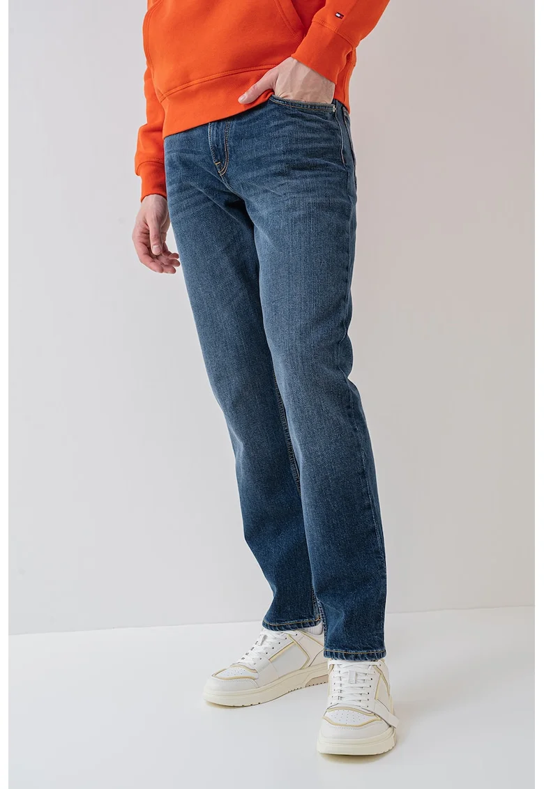 Blugi de denim cu buzunare, Albastru inchis