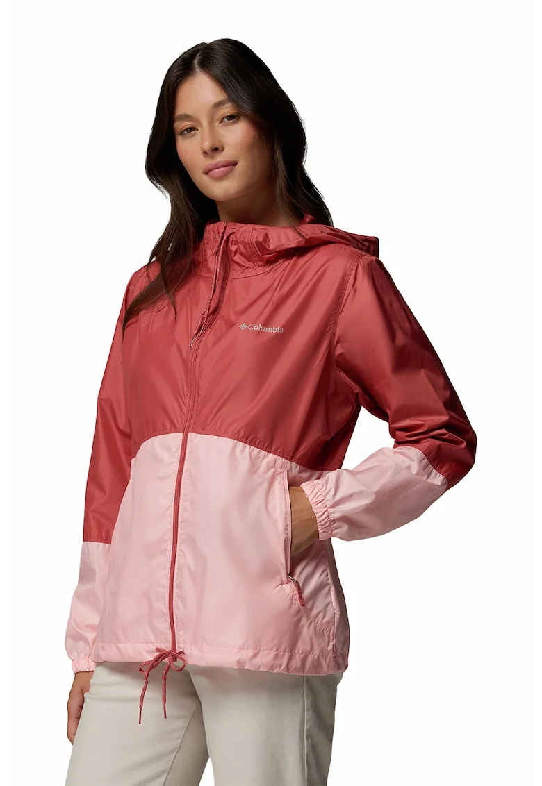 Jacheta pentru trekking Flash Forward II, Caramiziu/Roz pal