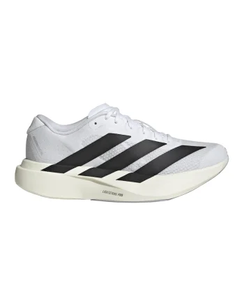 Pantofi Adizero EVO din material textil cu logo metalizat, pentru alergare, Alb/Negru