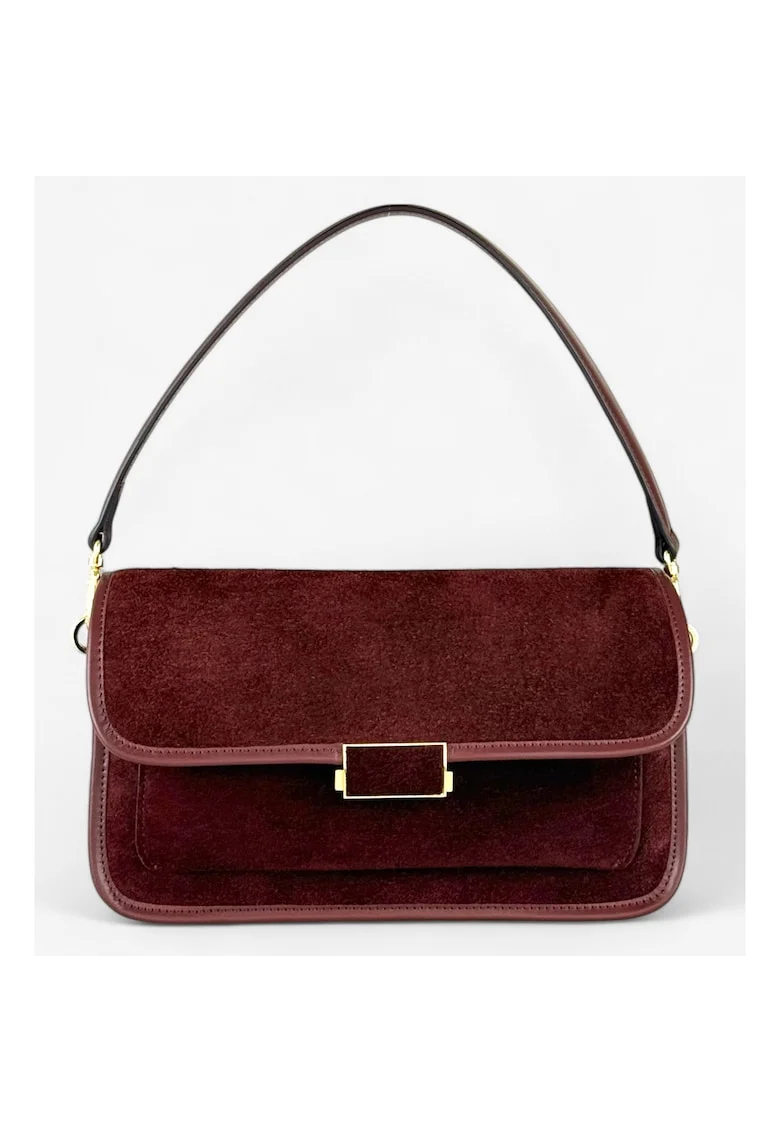 Geanta Baguette Velour, Visiniu