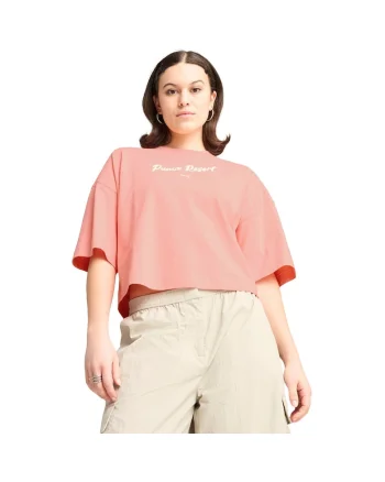 Tricou grafic  Premium Ess supradimensionat, Roz
