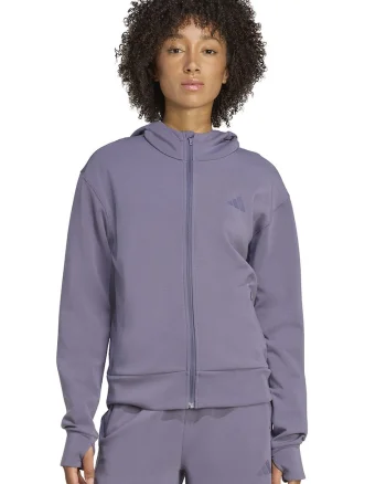 Bluza cu fermoar si buzunare laterale pentru antrenament, Mov inchis