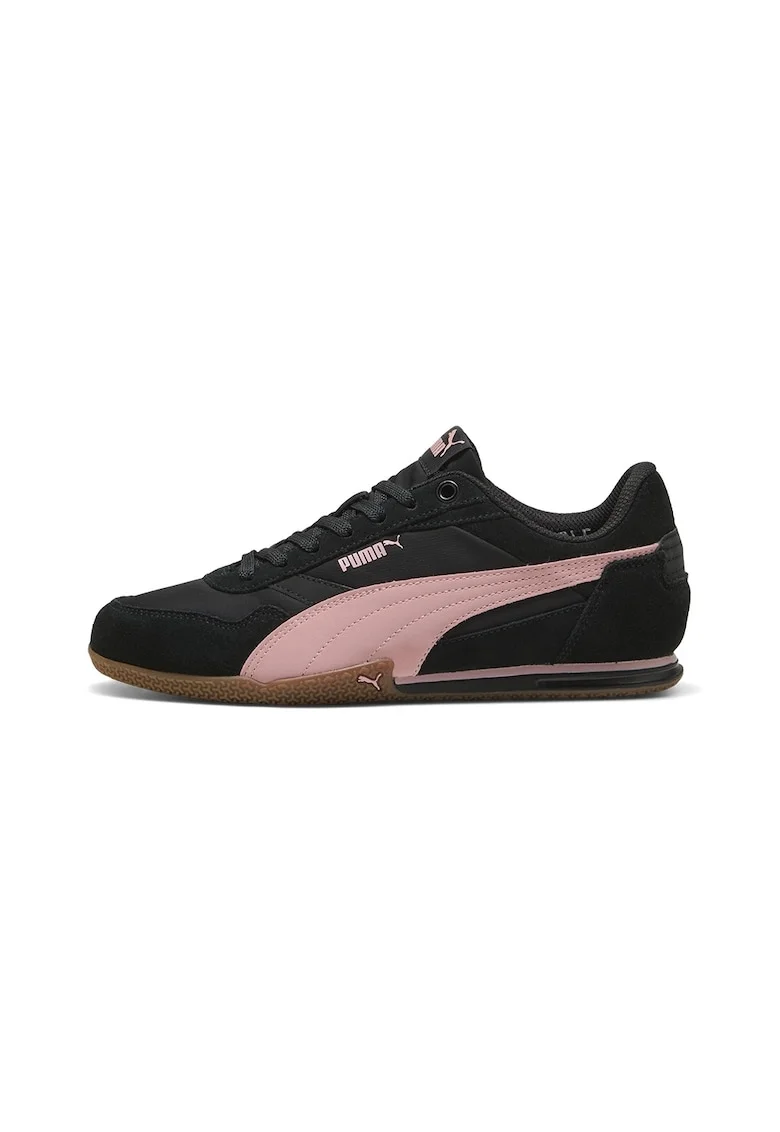 Pantofi sport Bella Donna de piele intoarsa, Negru/Roz deschis