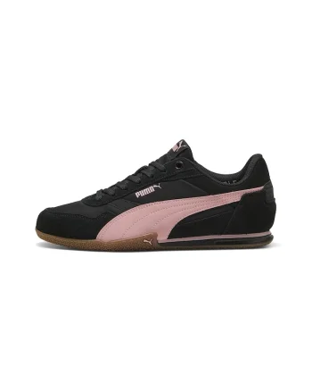 Pantofi sport Bella Donna de piele intoarsa, Negru/Roz deschis