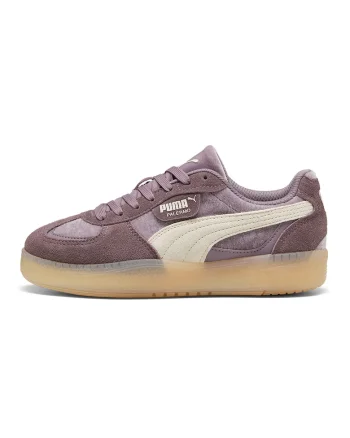 Pantofi sport din material textil cu logo Palermo Moda Velvet Dream, Alb fildes/Lila pal/Violet prafuit