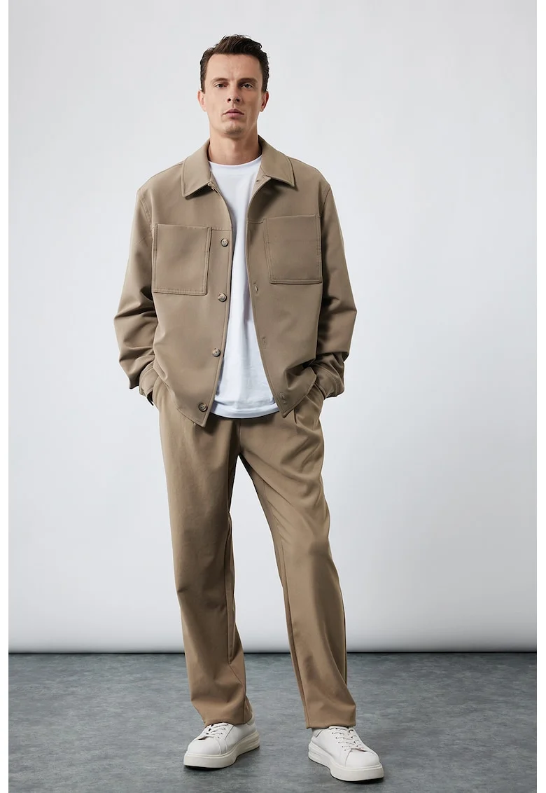 Pantaloni drepti uni, Maro camel
