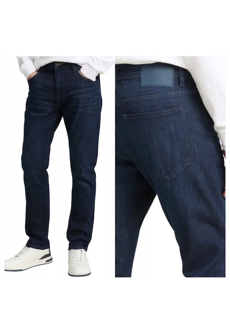Blugi regular fit cu talie medie, Albastru