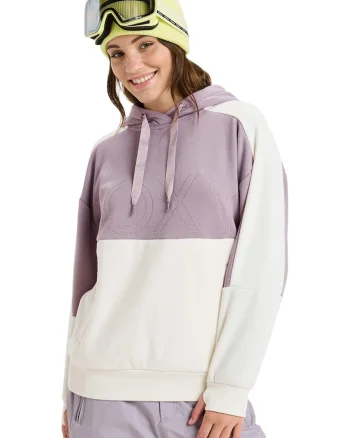 Hanorac cu slituri pentru degetele mari pentru ski Liberty, Alb/Lila pal