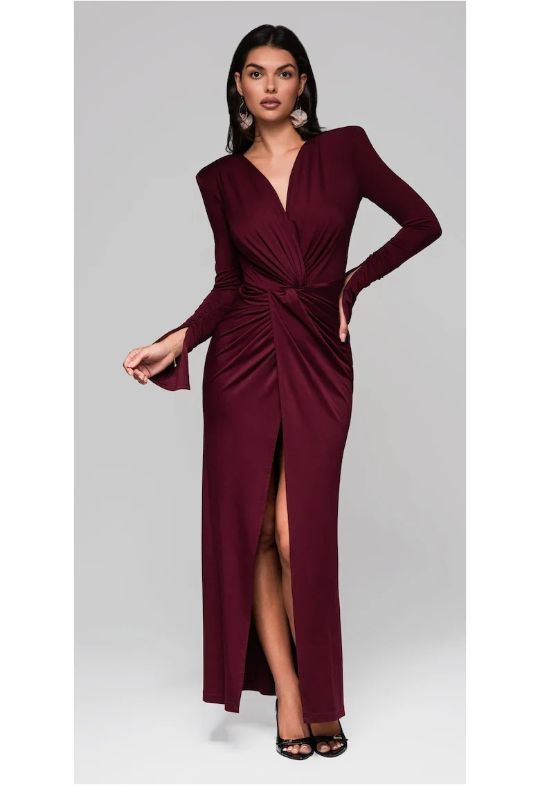 Rochie de seara maxi  LA-OM-DLR185, Visiniu