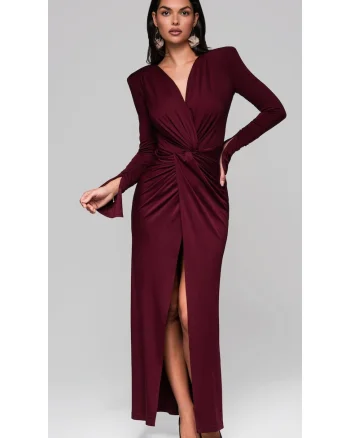 Rochie de seara maxi  LA-OM-DLR185, Visiniu
