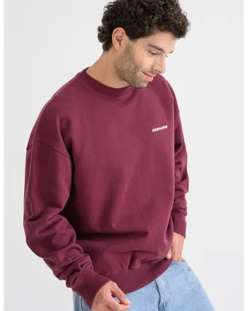 Bluza de trening cu maneci cazute si croiala lejera, Rosu