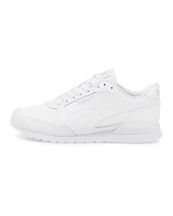Pantofi sport de piele ecologica si piele ST Runner v3, Alb