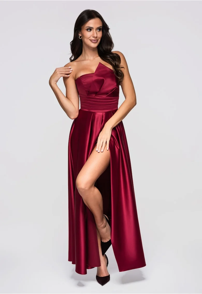 Rochie de seara maxi  LA-OM-DLR175, Visiniu