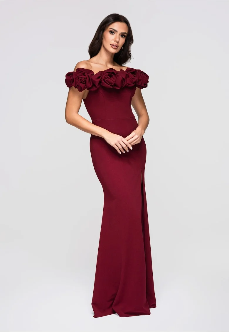 Rochie de seara  LA-OM-DLR178, Visiniu