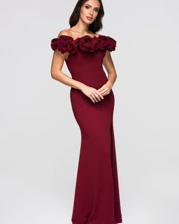 Rochie de seara  LA-OM-DLR178, Visiniu