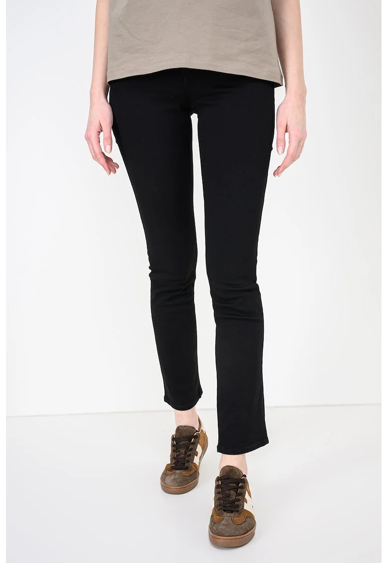Blugi slim fit cu talie inalta, Negru