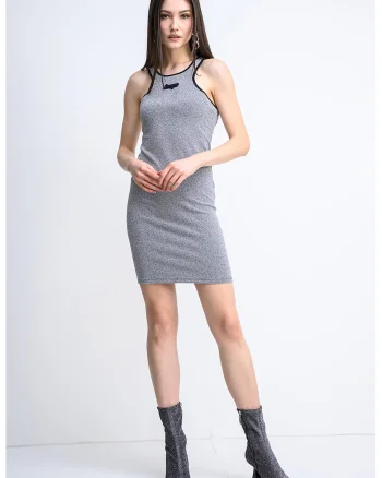 Rochie-top cu decupaj pe partea din spate Niamh, Argintiu