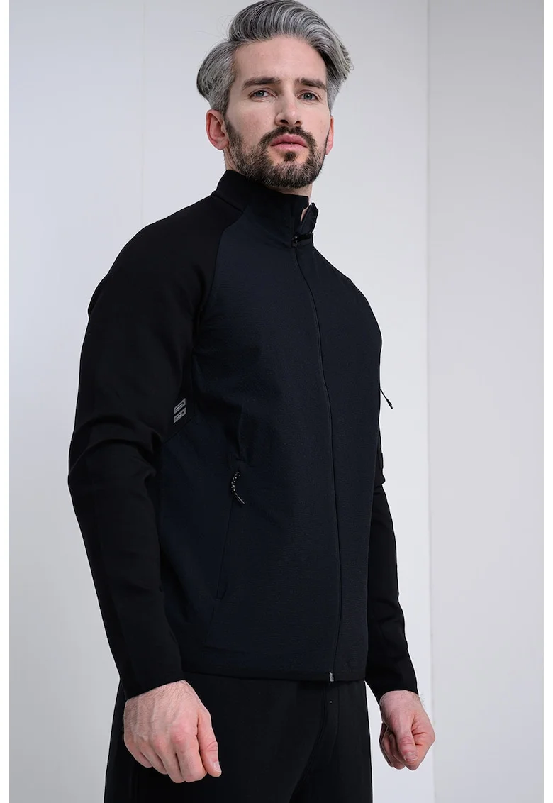 Bluza de trening din amestec de modal cu fermoar Urban Tech, Negru
