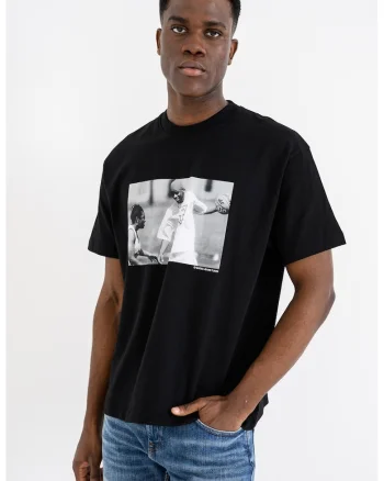 Tricou de bumbac cu imprimeu foto Allen Ivenrson, Negru/Gri
