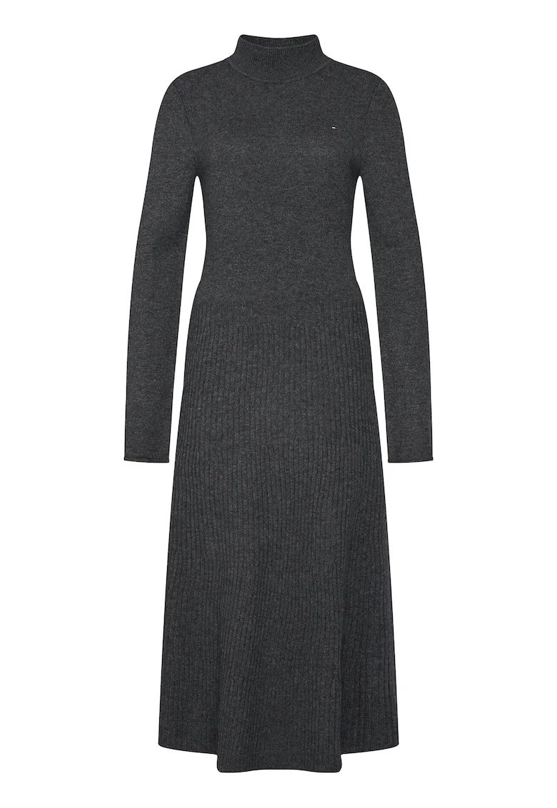 Rochie-pulover midi din lana, Gri