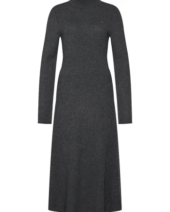 Rochie-pulover midi din lana, Gri